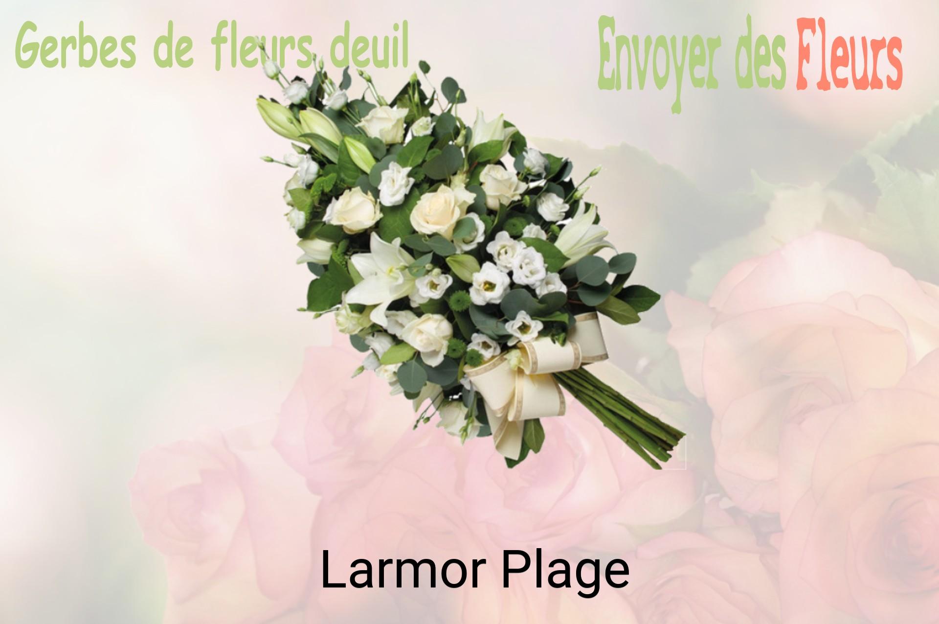 Gerbe de fleurs de deuil livrée à Larmor-Plage